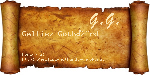 Gellisz Gothárd névjegykártya
